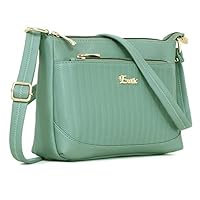 EXOTIC Women’s Studded Dual Tone Sling Bag -Green