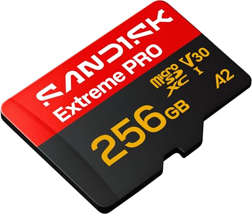 Image of SANDISK 256GB Extreme PRO microSDXC UHS-I Card, 5K & 4K UHD Video, 250MB /s Read, 170MB /s Write, A2, U3, V30, High-Speed for Android, Action Camera & Gaming