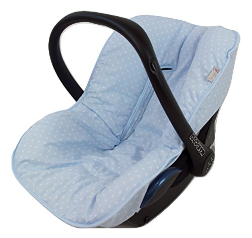 Funda colchoneta universal para grupo 0 o maxi-cosi. Varios modelos y colores disponibles (Estrellas Azul, Acolchado)