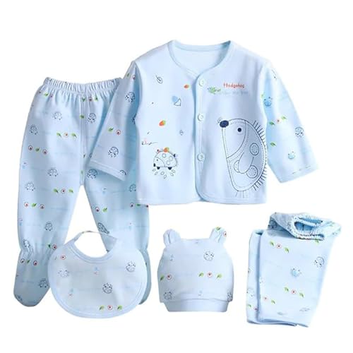 Image of Presents New Born Baby Summer Dress 5Pcs Sets 100% Cotton Boys Girls Unisex Baby Suit Infant Clothes Gift for Baby