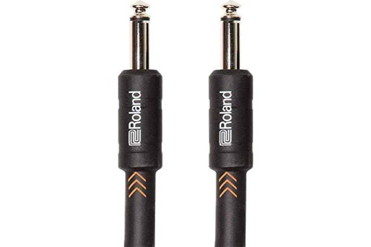 ROLAND Black Series Instrument Cable, Black, Length: 3 ft/1 m