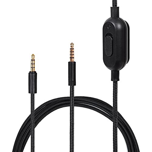 Taoric Adaptador de Cable de Audio de 3.5 mm Cable de Control de Volumen para G Pro X G233 G433 Auriculares para Juegos Cover