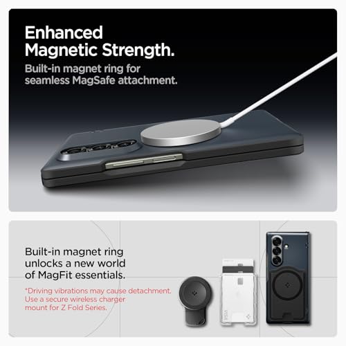 Image of Spigen Slim Armor Pro MagFit for Samsung Galaxy Z Fold 7 Case, Galaxy Z Fold 7 Back Cover (2025) - TPU+PC|Metal Slate
