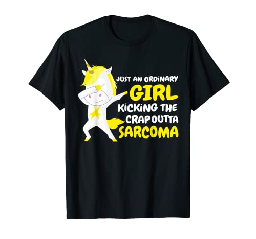 Sarcoma Cáncer Conciencia Justo y Ordinario Chica Unicornio Camiseta