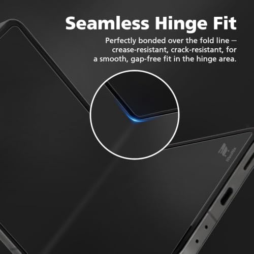 Image of WonRia Set of 4 - Matte Screen Guard Protector Compatible with Samsung Z Flip 8 5G Unbreakable Matte Membrane | Front + Back + Inner + Hinge | 360 TPU Film | Installation Kit