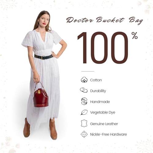 Image of OLD TREND Doctor Bucket Crossbody Handbag | Luxurious and Versatile Bag for Women | Genuine Cowhide Leather