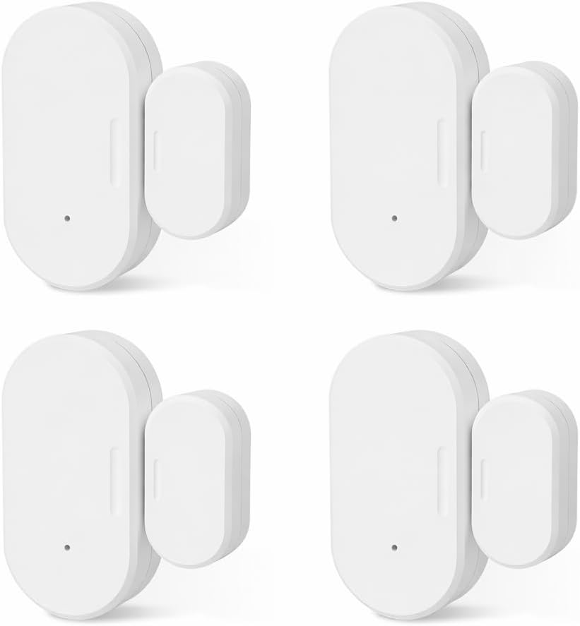 Zigbee Door Sensor 4 Pack, Mini Smart Door Sensor, Home Automation, Kid Safety, Compatible with SmartThings, Alexa, Home Assistant, Aeotec, Hubitat, Homey with Build-in Zigbee Hub, Hub Required