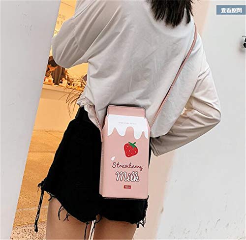 Women Fruits Banana Strawberry Milk Box Cross Body Purse Bag Women Phone Wallet Shoulder Bags2