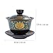 PERSELOSO Taza de Té Cerámica Sopera Clásica Chino Mano para Hogar Oficina Sala de Té y Restaurante con Diseño Retro Decorativo Elegante Imagen de PERSELOSO Taza de Té Cerámica Sopera Clásica Chino Mano para Hogar Oficina Sala de Té y Restaurante con Diseño Retro Decorativo Elegante