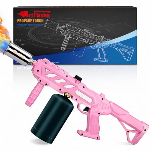 Image of ARTFLAMM Powerful Propane Torch Gun, Kitchen Grill Torch with Detachable Design, Adjustable Flamethrower Torch Burner for Searing Steak, BBQ, Welding, Camping Charcoal Lighter(Tank Not Included)