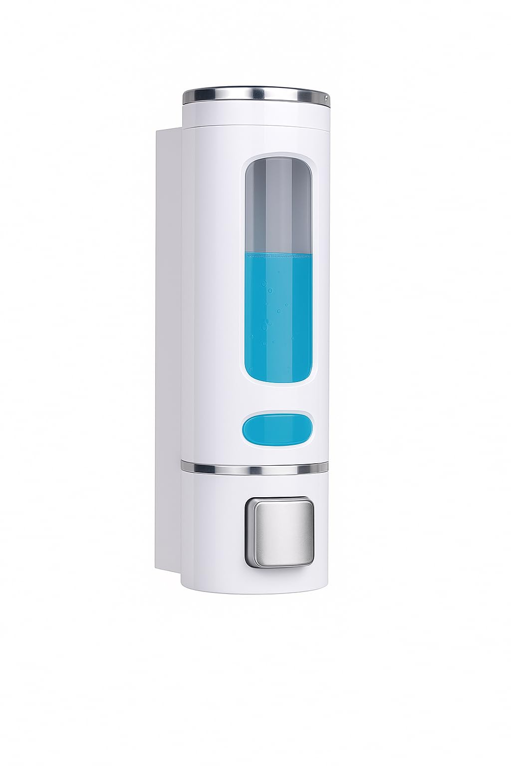 Bathoyum ABS Plastic Soap Dispenser for Bathroom Wall Mounted Shampoo Conditioner Hand Wash Gel Dispenser Liquid Soap Sanitizer Dispenser for Basin Kitchen Sink - White Color 400Ml (Pack of 1)