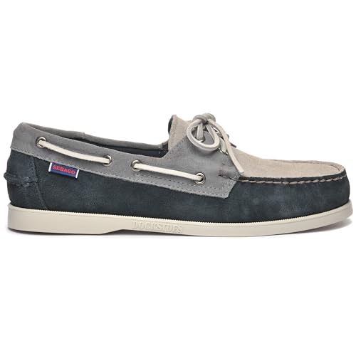 Sebago Men's Portland Jib Boat Shoes - Handsewn Suede Moccasins with Leather Sock Lining and Non-Marking, Non-Slip Siped Rubber Soles2