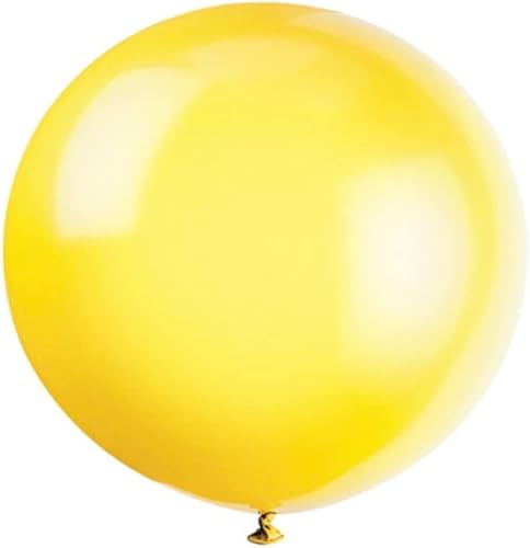 Miniatura 1 de Globos gigantes de látex de color azul y 36 pulgadas, 36", Lemon Yellow