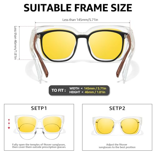 Image of SIPHEW Blue Light Blocking Fit Over Glasses for Women, Fashion Computer Gaming Phone TV Glasses Anti Eyestrain, Sleep Better