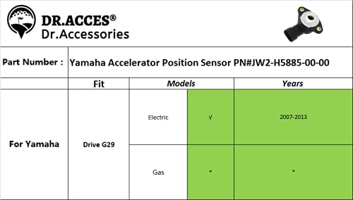 Miniatura 7 de Yamaha Drive G29 Sensor de posición del acelerador para Yamaha Drive G29 YDRE Carritos de golf 2007-2013 Reemplazar # JW2-H5885-00-00