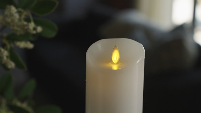 Image of Luminara - Flameless LED Battery Operated Flickering Pillar Candles - White - Pack of 3-3x6.5 - Realistic Moving Flame Real Wax Indoor /Outdoor Decor