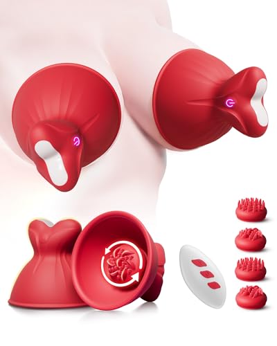Sex Spielzeug für die Frau- 5-in-1 Bruststimulatoren vibration Mit 10 knetenden Rotationsmodi, 4 Massage-Bürstenaufsätzen, Nippel Stimulation Vibration für frauen Sexspielzeug für paare extrem sex