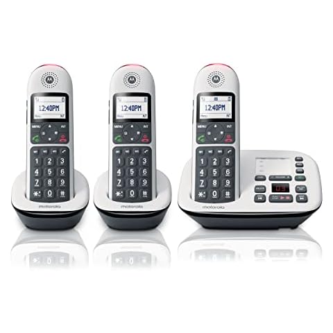 Motorola CD5013 Residential DECT 6.0 Cordless Digital Phone System with Answering Machine, Call Block, and Volume Boost (3 Handsets) Cover
