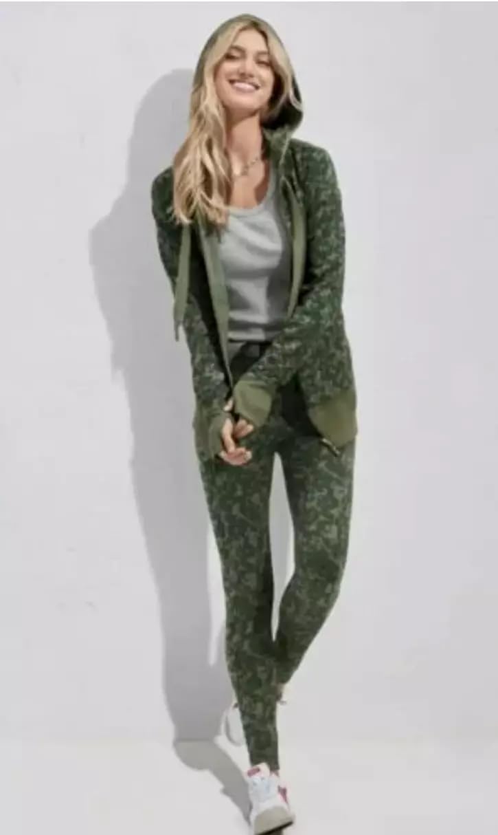 Cabi Marathon Jacket (US, Alpha, Small, Regular, Regular, Green Camoflauge print)