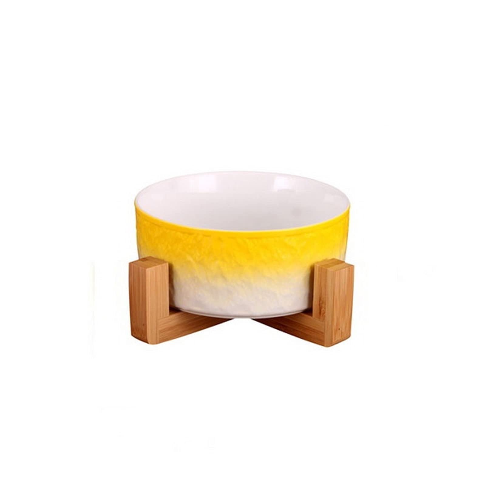 RTHGTFGW Comedero Perro Tazón for Mascotas for el hogar, Adecuado for Gatos y Perros, fácil de Limpiar y almacenar, diseño Antideslizante (Color : Yellow)
