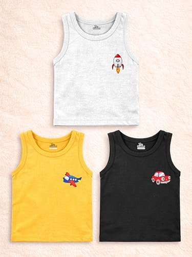 Image of Kidbee Cotton Vests for Boys & Girls (Set of 3)