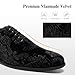 HEEZ Men's Dress Shoes Non Slip, Formal Tuxedo Shoes for Men with Velvet Upper, Lace Up Oxford for Wedding Prom Party Dance Business