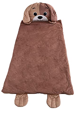 Nap Buddy Sleeping Bag For Kids, Convertible Sleeping Bag For Boys And Girls, Oeko Tex Certified, Travel Sleeper For Children, Dog #TOP2