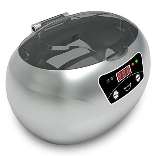 Preisvergleich Produktbild Haushalts kleine Ultraschall Reinigungsmaschine 600ML, LCD Anzeige Ultraschall Reinigungsinstrument, zum Brille Rasierapparat Gold- und Silberschmuck Zahnersatz Ultraschallreiniger,Eu