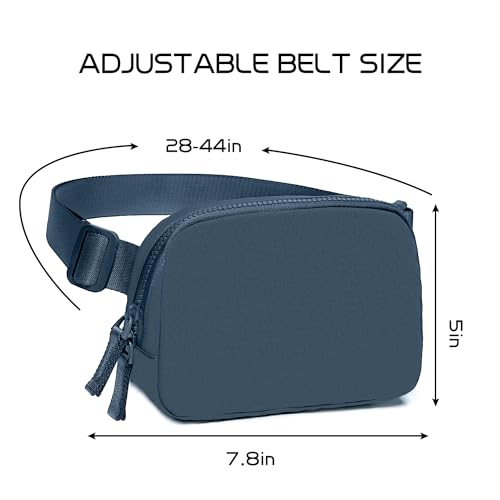 Image of Belt Bag for Women Two-Way Zipper Fanny Pack Crossbody Bags for Women Fashion Waist Packs Cross Body Fanny Pack with Adjustable Strap Gifts for Teen Girls (Navy)