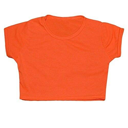Image of Loxdonz Girls Basic Dance Crop Top Kids Plain Short Sleeve Crop T-Shirt Tees Top
