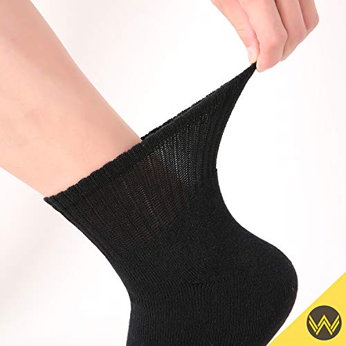 Wander Men's Athletic Ankle Socks 3-8 Pairs Thick Cushion Running Socks For Men&Women Cotton Socks 7-9/9-12/12-15 (8 Pair Black, Shoe Size: 9-12) #TOP3