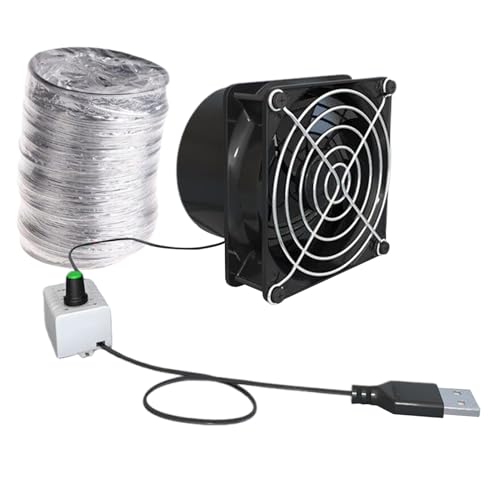Generico Ventilador de escape, ventilador axial extractor – Mini ventilador axial portátil con alimentación USB para ventana baño cocina casa