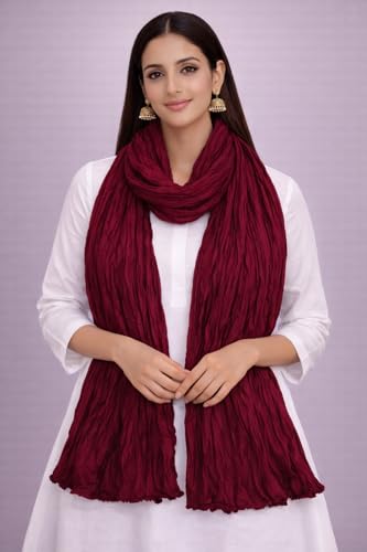 Image of Cotton Plain Solid Color Dupatta Soft Lightweight Dupatta for Women