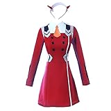 NSPSTT Zero Two Cosplay Costume Darling 002 Cosplay Headband Horns Women Uniform Outfit Plus Size