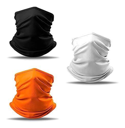 Kit 3 Bandanas Tubular Tamanho Único Multiuso Mascara Balaclava Bike Moto Ciclismo Gola Preta Azul e