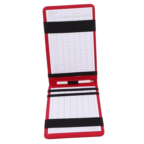 POPETPOP Portable Golf Scorebook PU Scorecard Protector for Accurate Record Keeping Compact Design for and Carrying for Golf Enthusiasts