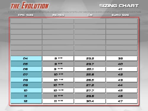 Epic Skates Evolution Black Speed Skates, Mens 12 #TOP1