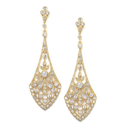 Mariell Dangle Bridal Earrings, Dramatic 2 ¾