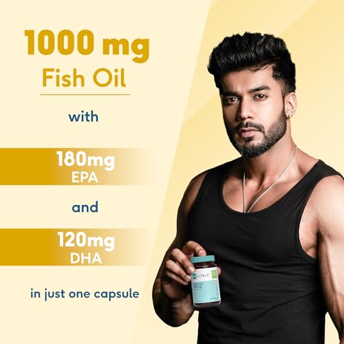 HealthKart HK Vitals Fish Oil Capsule For Men And Women, 60 Omega 3 Fish Oil Capsules (1000mg Omega 3 with 180 mg EPA & 120 mg DHA), for Brain,... - Image 5