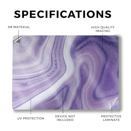 Image of Glossy Glitter Laptop Skin Compatible with Alienware M18 R2 (2024) - Lavendar Acrylic - Premium 3M Vinyl Protective Wrap Decal Cover - Easy to Apply | Crafted in The USA by MightySkins