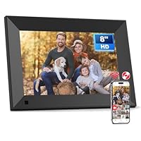 Arktronic Frameo 8 Inch Smart WiFi Digital Photo Frame with 1280x800 HD IPS Touchscreen, Frameo Digital Frame WiFi 16GB, Wall Mountable, Share Photo/Video via Apps, Email, Support USB/Mirco SD, Black