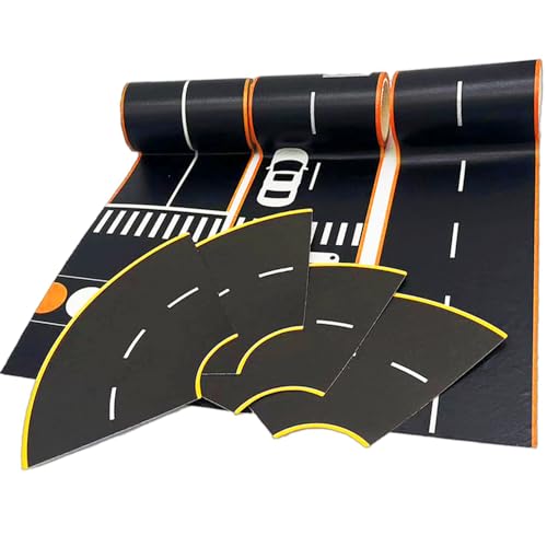 2 Rolls Road Tape for Kids 32.8 ft x 2in Black Roadway Track Tape Residue Free for Toy Cars 8pcs...