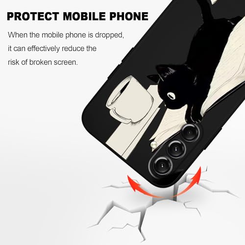 Coque Samsung S24 Plus Noir Chat LEECG protection fine - 5