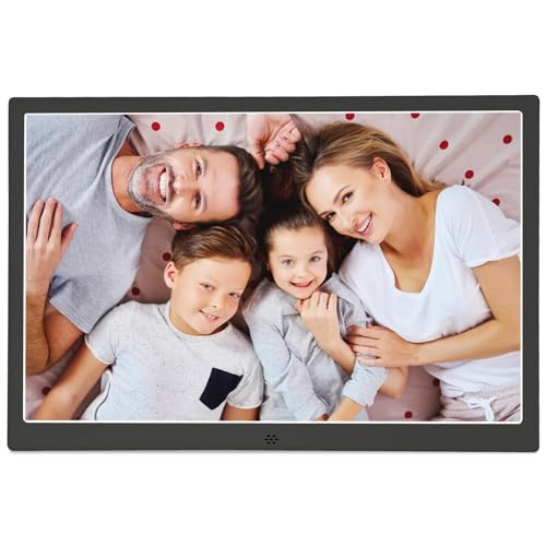KASTISS Digitaler Fotorahmen, Digitale Bilderrahmen, 15-Zoll Elektronischer Digitaler Fotorahmen, HD-Display, Mit Fernbedienung Unterstützung SD-Kartenslot, Kalender Wecker, Wandmontage (Schwarz) KASTISS Digitaler Fotorahmen, Digitale Bilderrahmen, 15-Zoll Elektronischer Digitaler Fotorahmen, HD-Display, Mit Fernbedienung Unterstützung SD-Kartenslot, Kalender Wecker, Wandmontage (Schwarz)