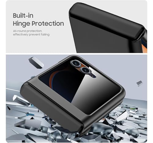 KEKBOXQ for Motorola Razr 2025 / Razr 2024 Case with Hinge Protection,Moto Razr 2024/Razr 2025 Phone Cases Built-in Privacy Screen Protector,Shockproof Full Body Protective Cover,Blue - image 3