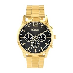 s.Oliver Armbanduhr Herren Chronograph Analog, mit Edelstahl Armband, 3 bar Wasserdicht, Kommt in Uhren Geschenk Box