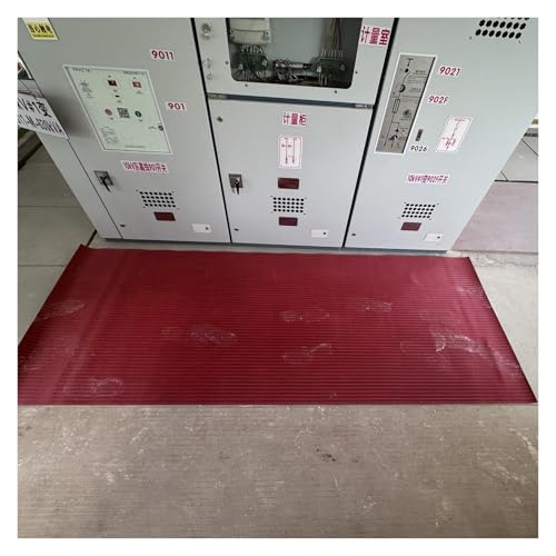 Electrical Insulation Mat High Voltage Resistant, Distribution Room Anti-electrocution Lifeguard Safety Tool, Large Non-Conductive Floor Mats 1/10