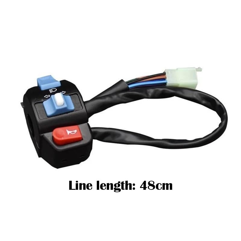 Interruptor de bocina de motocicleta y control de manillar izquierdo para scooter GY6 125cc 7