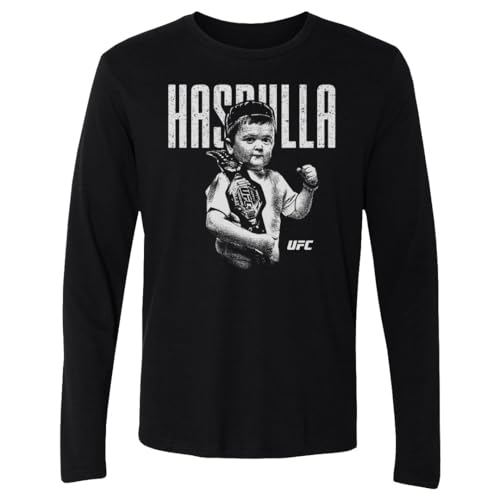 500 LEVEL Hasbulla UFC Long Sleeve Shirt - Hasbulla Stamp WHT (Black Large)