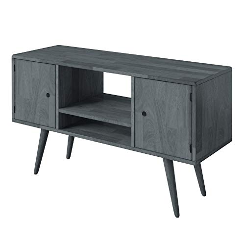 Domesis Mid Century Modern Wood Entertainment Cabinet With Doors In Gray #TOP3